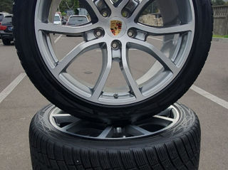 Set Iarnă r21 original Porsche Cayenne E3 Turbo 9Y jante Exclusiv, argintiu perlat. foto 10