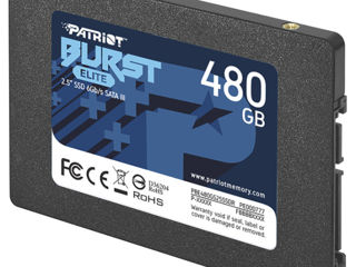 2.5' SSD 480GB Patriot Burst Elite, SATAIII, 450/320 MB/s, CCД foto 2