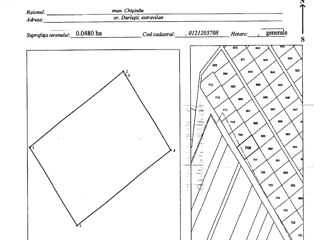 or. Durleşti, 4,74ari Pentru construcţii, sect.205