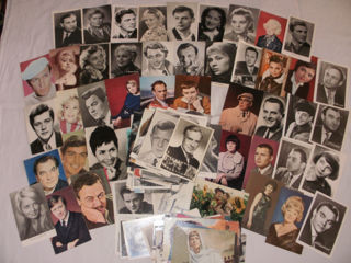 Фотографии советских актёров, открытки, календари.