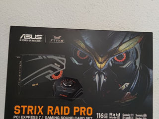 ASUS Strix Raid Pro, PCI EXPRESS 7.1 Gaming Sound Card SET 116dc, nouă