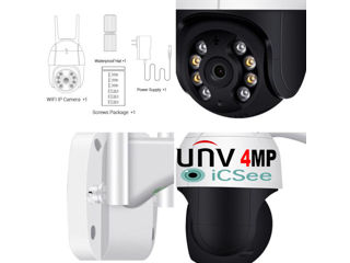 Camera WiFi 4MP Robot UNV microSD, microfon, dinamic, detectie om, autotrak foto 4