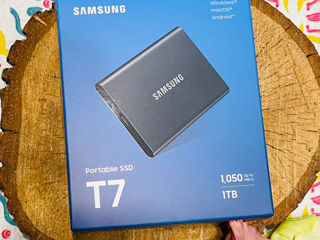 SSD portabil extern Samsung Portable SSD T7, 1 TB, Grey foto 1