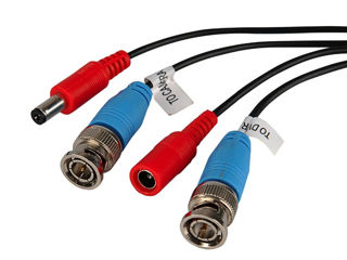 Готовый удлиняющий кабель питания для уличных IP камер видеонаблюдения BNC+DC 15 м foto 2