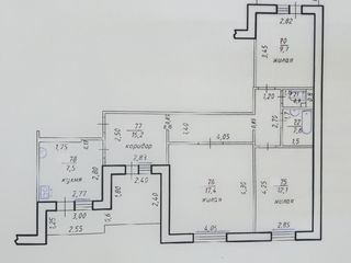 Трехкомнатная квартира 72 м2, ул. Вальченко 43, 4 этаж/9, 12800Евро foto 1