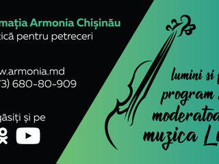 Formația Armonia Chișinău - muzica live, moderatoare, Dj, lumini, etc. foto 8
