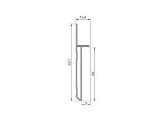 Concealed mounted aluminum plinth M958 no cover F1.M958 foto 5