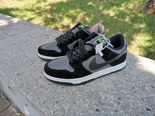 Nike air Dunk  black grey  sure negre  din piele natural foto 3