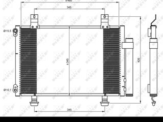 Радиатор кондиционера NRF 35645 foto 2