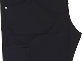 Чёрные из натуральной ткани шорты с карманамик карго. foto 3