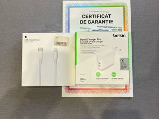 Belkin Dual USB-C 60W + Apple USB-C to Lightning (2m)