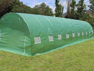 Sera 10x4x2 m,tip tunel, pentru gradina, folie cu protectie UV4, ferestre, verde - Electron.md