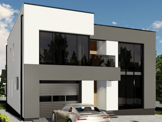 Casă de locuit individuală cu 2 niveluri/196,2m2/ P+E/ renovare/construcții/3D foto 2