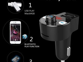 Auto FM Transmitter Bluetooth MP3, Bluetooth adapter. FM модулятор foto 3