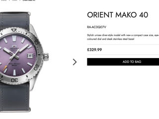 Orient Mako 2 Purple Dial Diver Mechanical Automatic Watch Часы Ceas с Гарантией RRP 329 £ foto 2