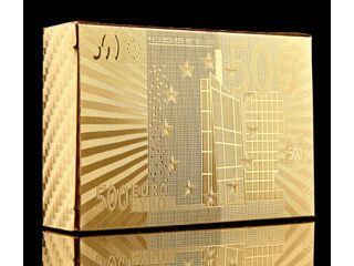 Set cărți de joc din plastic 999.9 GOLD Exclusiv într-o cutie de lemn  Visul împlinit al jucătorilo foto 3
