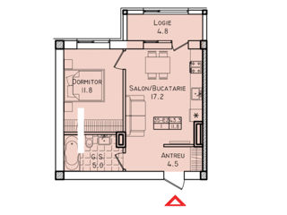 Apartament cu 1 cameră, 43 m², Centru, Bacioi, Chișinău mun. foto 6