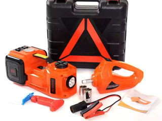 Cric electrohidraulic 5t 5in1 + cheie de impact + pompa electrica si lanterna foto 6