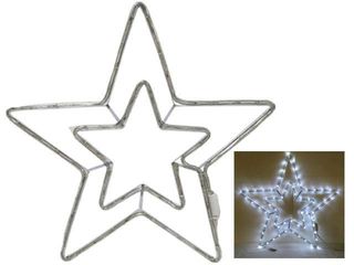 Figurina Cu Lumina "Stea" 69Led, 54Cm, Alba