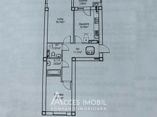 Apartament cu 2 camere, 65 m², Centru, Dumbrava, Chișinău mun. foto 2