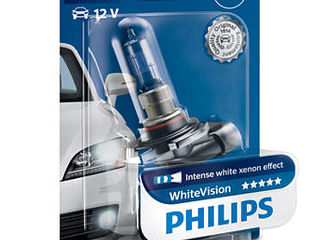 Lampi auto xenon,halogen philips whitevision (+60%) - h1,h3,h4,h7,h8,h11,hb3,hb4,d1s,d2s,d2r,d3s foto 5