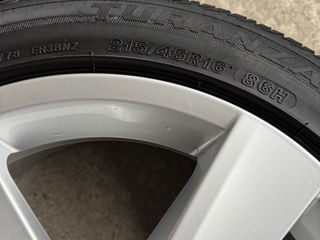 5x100 R16 VW cu anvelope 215/45 R16 foto 4