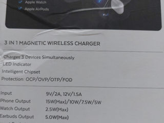 Magnetic Wireless charger 3în1. foto 2