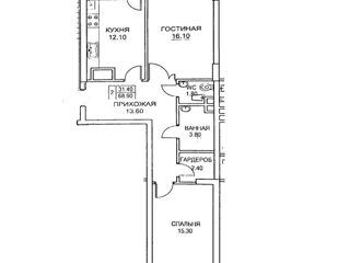 Apartament cu 2 camere, 69 m², Buiucani, Chișinău foto 2