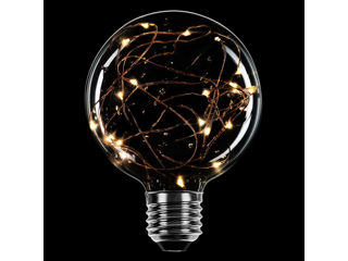 Bec LED G95 Globe cu fir din cupru 2200-2400K E27 1.6W G95KK2W