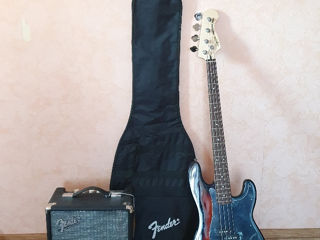 Бас + комбик Squier Aff. P Bass PJ PACK 3-SB