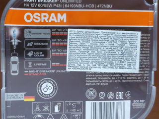 OSRAM H7 NightBreaker Unlimited 12V Made in Germany foto 2