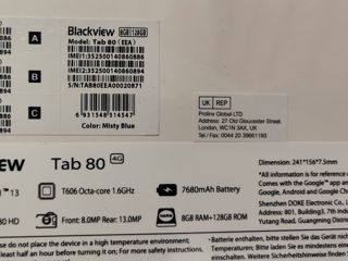 Планшет Blackview Tab 80 " LTE 8/128Gb.Новый запечатанный foto 5