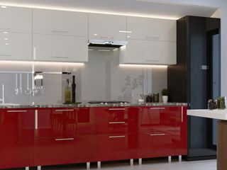 Bucătărie modulară Quadro 3.0m cu fațadă MDF (High Gloss)- livrare rapida - garantie - credit foto 6