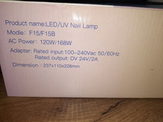 LED UV nail lamp 120 w новая 750 лей foto 10