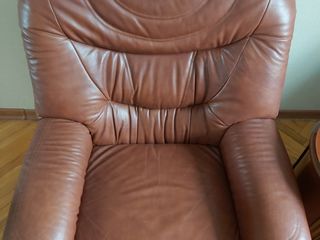 Комплект: кресла из натуральной кожи и тумба foto 3
