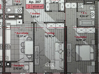 Apartament cu 2 camere, 66 m², Centru, Chișinău foto 2