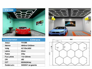 Hexagon led detailing led tavane foto 12