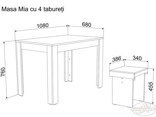 Комплект MIA c 4 табуретаkми Bardolino  - доставка, кредит !!! foto 10