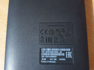 Внешний жесткий диск HDD Western Digital Elements 1TB 2.5" USB 3.0 Черный WDBUZG0010BBK foto 2