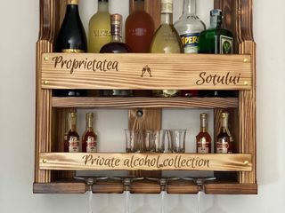 Mini bar suporturi pentru sticle si pahare foto 1