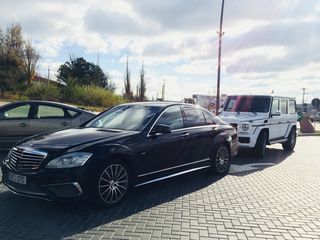 Мерседес w222 150€/день белый-чёрный авто на свадьбу с водителям foto 4