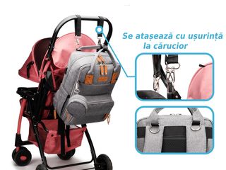 Rucsac pentru mamici - Rucsac pentru scutece, Geanta bebe multifunctionala, рюкзак для мамы foto 5