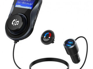 Modulator FM auto PNI Valentine F800 Bluetooth dual USB microSD card slot functie de incarcare dispo