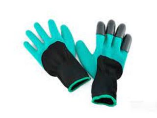 Садовые перчатки Garden Gloves с пластиковыми наконечниками. foto 4