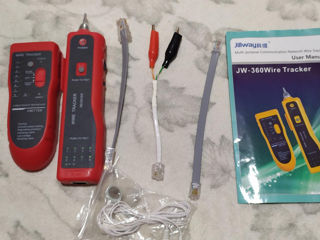Тестер для кабеля Ethernet LAN проводов RJ45 RJ-11 foto 8