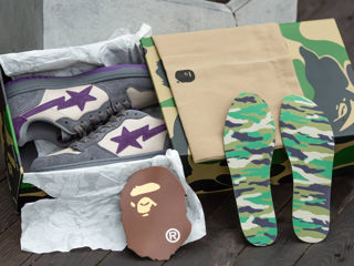 A Bathing Ape Bape Sk8 Sta Grey/Purple foto 4