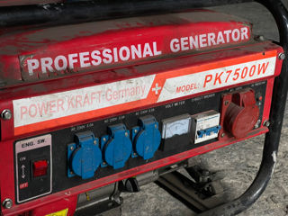 Бензиновый генератор 6 kw power kraft pk7500w / generator benzina