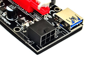 ID-132: Ver 009S 2x6pin, 1xMolex, PCI-E 1X to 16X LER USB 3.0 foto 4