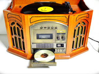 Vintage-Style CD Vinyl Radio Cassette Music Centre foto 2