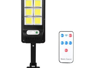 Lampa Stradala Cu Panou Solar Incorporat Si Senzor De Miscare + Telecomanda, 240 LED-uri COB foto 5